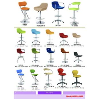 Kursi Bar Ichiko VITOR X, HORIZON I II III IV V, ICS 08 08 CRM 08 MA 08 MWA 08 H, IC- M 10 800 HR 800 H
