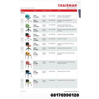 Kursi Kantor Chairman ARPIC SC 2708 A 2708 2709 A 2709 2808 A 2808 2809 A 2809 2705 2755 2805 2855