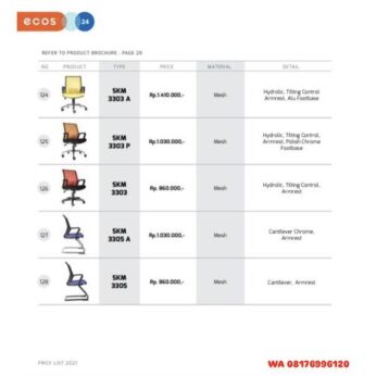Kursi Kantor Chairman Ecos SKM 3303 A SKM 3303 Р SKM 3303 SKM 3305 A SKM 3305