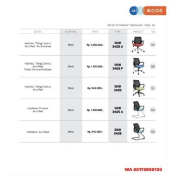 Kursi Kantor Chairman Ecos SKM 3403 A SKM 3403 Р SKM 3403 SKM 3405 A SKM 3405