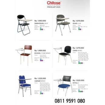 Kursi Kantor Chitose DAISHOGUN-LMUP OLIVE A-LM ECHOOL CHAIR MEMO CAVIS MEMO CAESAR MEMO FITTO-M