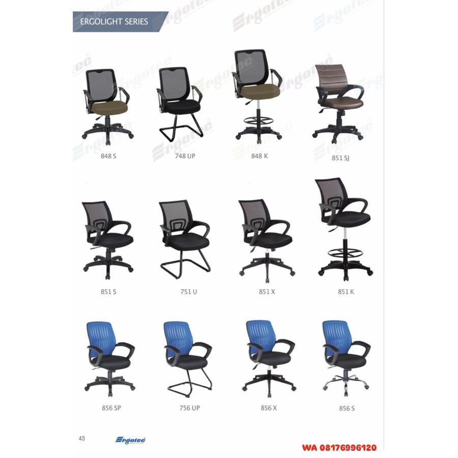 Kursi Kantor Ergotec 848 S 748 UP 848 K 851 SJ 851 S 751 U 851 X 851 K 856 SP 756 UP 856 X 856 S