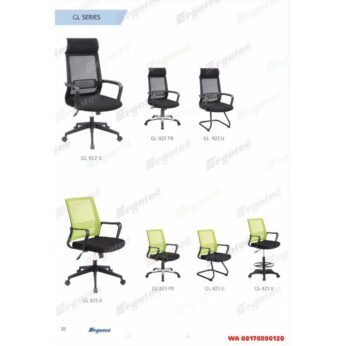 Kursi Kantor Ergotec GL 922 X GL 922 TR GL 922 U GL 825 X GL 825 PR GL 825 U GL 825 K