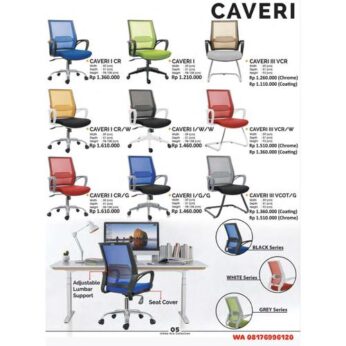 Kursi Kantor Ichiko Eco CAVERI I CR CAVERI I CAVERI III VCR CAVERI I CR/W CAVERI I/W/W CAVERI III VCR/W CAVERI I CR/G CAVERI I/G/G CAVERI III VCOT/G