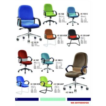 Kursi Kantor Ichiko IC 121 S 122 123 C 123 VCR 123 UAP & IC 106 S 107 108 C 108 VCR 108 UAP