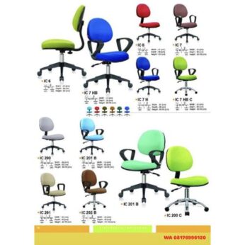 Kursi Kantor Ichiko IC 6 7 7 H 7 HB 7 HB C & IC 200 200 C 201 201 B 202 B