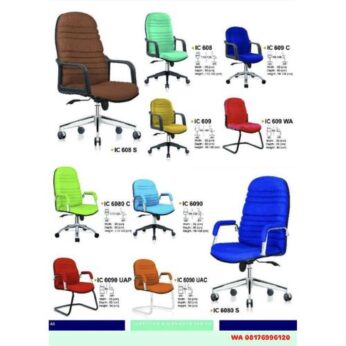 Kursi Kantor Ichiko IC 608 608 S 609 609 C 609 WA & IC 6080 S 6080 C 6090 6090 UAP 6090 UAC