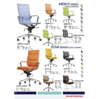 Kursi Kantor Ichiko MERCY I S II S II C III VCR I Large S & STAR I S II S II C III VCR I Large S