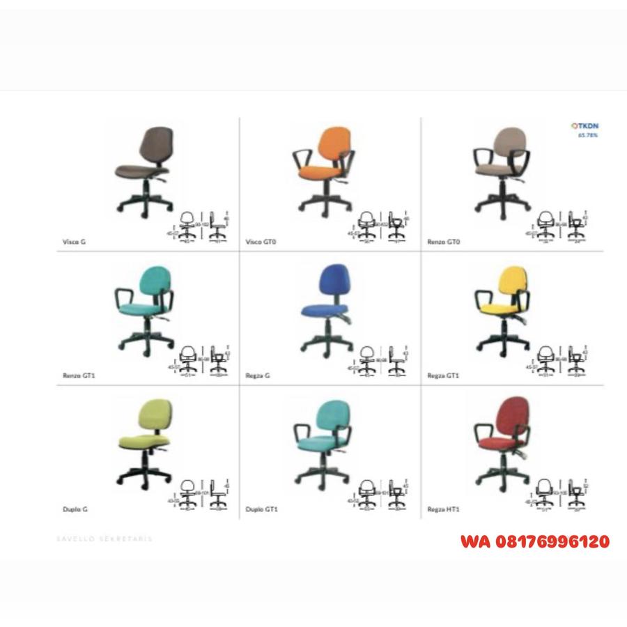 Kursi Kantor Savello Sekretaris Visco G GT0, Renzo GT0 GT1, Regza G GT1 HT1, Duplo G GT1