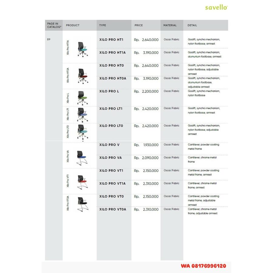 Kursi Kantor Savello XILO PRO HT1 PRO HT1A PRO HT0 PRO HT0A PRO L PRO LT1 PRO LT0 PRO V PRO VA PRO VT1 PRO VT1A PRO VT0 PRO VT0A