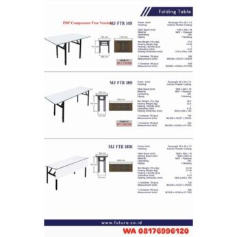 Meja Kantor Futura MJ FTR 149 FRAMEPC MJ FTR 189 FRAMEPC MJ FTR 1891