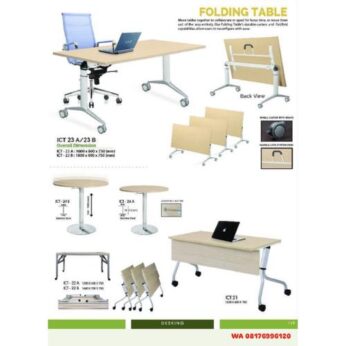 Meja Lipat Ichiko ICT 21 ICT – 22 A ICT – 22 B ICT – 23 A ICT – 23 B ICT – 24 A ICT – 24 B