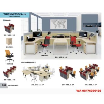 Penyekat Meja Kantor Donati DO. W55.1.2P 6P
