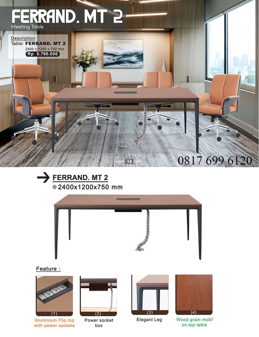 Meja Meeting Donati Ultimate Ferrand.MT2